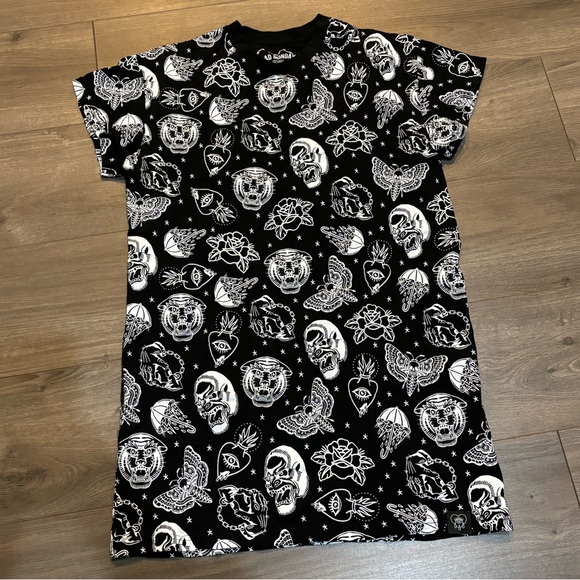 Bad Monday Tattoo Flash Graphic Tee Dress - Picture 2 of 3